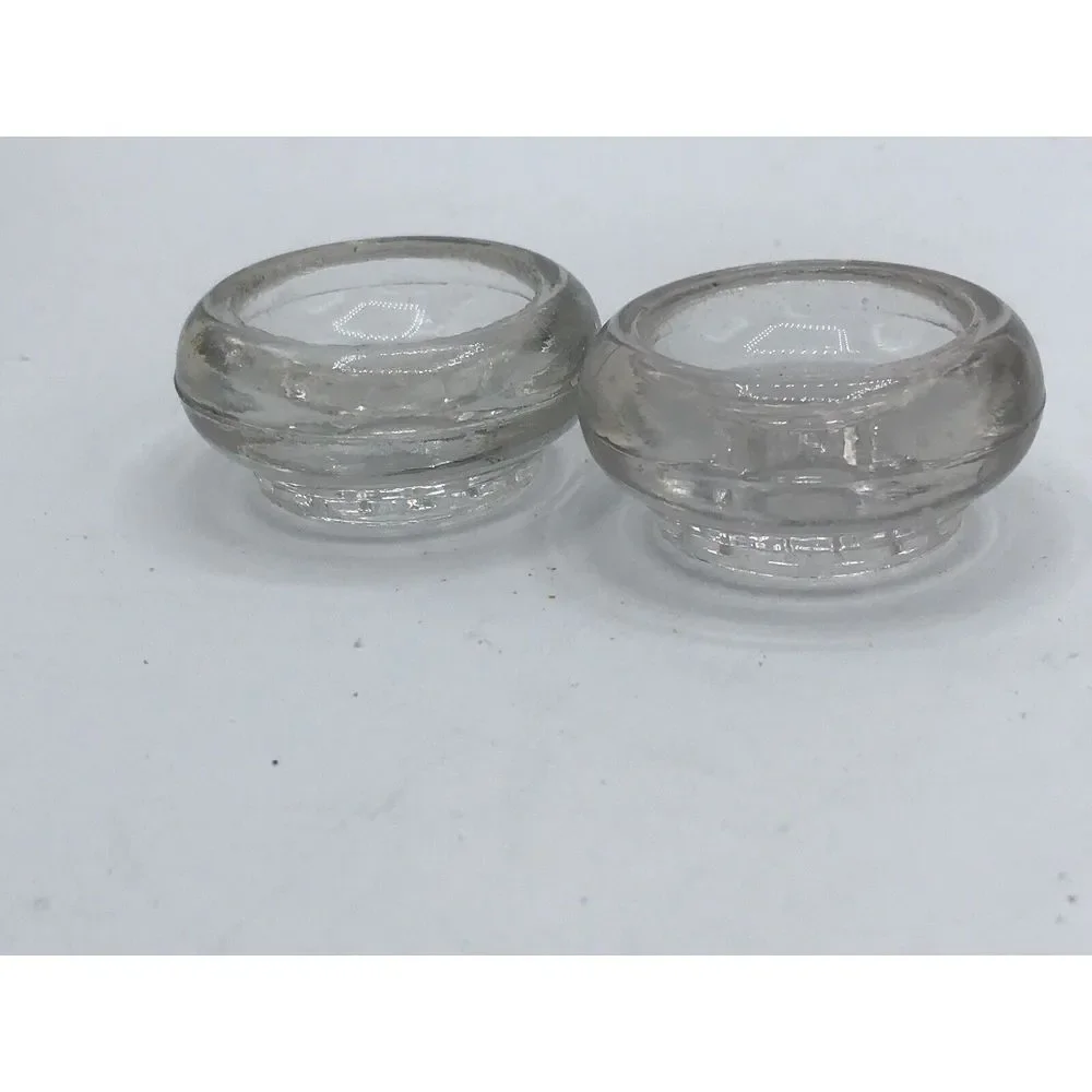 Salt Cellars Dips Clear‎ Glass set of 7 (3 different styles)